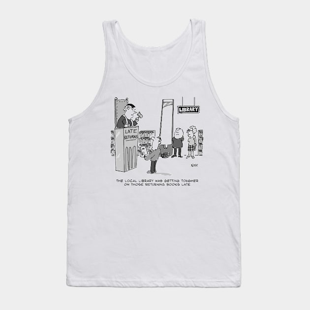 Late Library Book Tank Top by NigelSutherlandArt